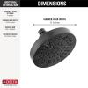 imageDELTA FAUCET FAUCET 5Spray Matte Black Shower Head DELTA FAUCET Shower Head Black Showerheads Shower Head Black Matte 175 GPM Flow Rate Matte Black 52535BL