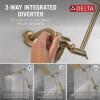 imageDelta Faucet 10inch Raincan Shower Head and Hand Held Shower Combo Gold Square Shower Head Rainfall Shower Head Hand Shower High Pressure Shower 175 GPM Flow Rate Champagne Bronze 75527CZ