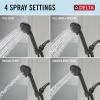 imageDelta Faucet 4Setting Handheld Shower Head Black Shower Head with Hose Showerheads ampamp Handheld Showers Handheld Shower Heads Detachable Shower Head Hand Shower 175 GPM Matte Black 75413BLMatte Black