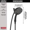 imageDelta Faucet 4Spray H2Okinetic In2ition 2in1 Dual Hand Held Shower Head with Hose and Magnetic Docking Matte Black 58472BLMatte Black