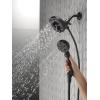 imageDelta Faucet 4Spray H2Okinetic In2ition 2in1 Dual Hand Held Shower Head with Hose and Magnetic Docking Matte Black 58472BLMatte Black