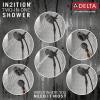 imageDelta Faucet 4Spray H2Okinetic In2ition 2in1 Dual Hand Held Shower Head with Hose and Magnetic Docking Matte Black 58472BLMatte Black