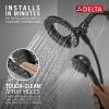 imageDelta Faucet 4Spray In2ition 2in1 Black Shower Head with Handheld TouchClean Matte Black Shower Head with Hose Detachable Shower Head Hand Held Shower Head Matte Black 75486CBL