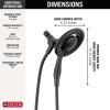 imageDelta Faucet 4Spray In2ition 2in1 Black Shower Head with Handheld TouchClean Matte Black Shower Head with Hose Detachable Shower Head Hand Held Shower Head Matte Black 75486CBL
