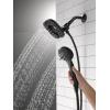 imageDelta Faucet 4Spray In2ition Dual Shower Head with Handheld Spray Brushed Nickel Shower Head with Hose Showerheads ampamp Handheld Showers Handheld Shower Heads Stainless 58498SSMatte Black