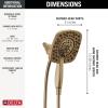 imageDelta Faucet 4Spray In2ition Dual Shower Head with Handheld Spray Brushed Nickel Shower Head with Hose Showerheads ampamp Handheld Showers Handheld Shower Heads Stainless 58498SSChampagne Bronze