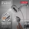 imageDelta Faucet 4Spray In2ition Dual Shower Head with Handheld Spray Brushed Nickel Shower Head with Hose Showerheads ampamp Handheld Showers Handheld Shower Heads Stainless 58498SSChrome