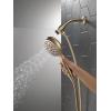 imageDelta Faucet 54810BLPK SureDock Magnetic Hand Shower Matte Black 7 SettingsChampagne Bronze