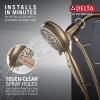 imageDelta Faucet 54810BLPK SureDock Magnetic Hand Shower Matte Black 7 SettingsChampagne Bronze