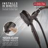 imageDelta Faucet 54810BLPK SureDock Magnetic Hand Shower Matte Black 7 SettingsVenetian Bronze