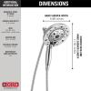 imageDelta Faucet 5Spray In2ition Dual Shower Head with HandHeld Spray H2Okinetic Chrome Shower Head with Hose Showerheads Handheld Shower Heads Lumicoat Chrome 58480PRPK175 GPM Water Flow