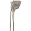 imageDelta Faucet 5Spray In2ition Dual Shower Head with HandHeld Spray H2Okinetic Chrome Shower Head with Hose Showerheads Magnetic Docking Lumicoat Chrome 58474PR25Stainless