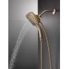 imageDelta Faucet 5Spray In2ition Dual Shower Head with HandHeld Spray H2Okinetic Chrome Shower Head with Hose Showerheads Magnetic Docking Lumicoat Chrome 58474PR25Champagne Bronze