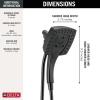 imageDelta Faucet 5Spray In2ition Dual Shower Head with HandHeld Spray H2Okinetic Chrome Shower Head with Hose Showerheads Magnetic Docking Lumicoat Chrome 58474PR25Matte Black