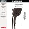 imageDelta Faucet 5Spray In2ition Dual Shower Head with HandHeld Spray H2Okinetic Chrome Shower Head with Hose Showerheads Magnetic Docking Lumicoat Chrome 58474PR25Venetian Bronze