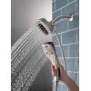 imageDelta Faucet 5Spray In2ition Dual Shower Head with HandHeld Spray H2Okinetic Chrome Shower Head with Hose Showerheads Magnetic Docking Lumicoat Chrome 58474PR25Stainless