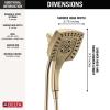 imageDelta Faucet 5Spray In2ition Dual Shower Head with HandHeld Spray H2Okinetic Chrome Shower Head with Hose Showerheads Magnetic Docking Lumicoat Chrome 58474PR25Champagne Bronze