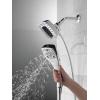 imageDelta Faucet 5Spray In2ition Dual Shower Head with HandHeld Spray H2Okinetic Chrome Shower Head with Hose Showerheads Magnetic Docking Lumicoat Chrome 58474PR25Chrome