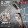 imageDelta Faucet 5Spray In2ition Dual Shower Head with HandHeld Spray H2Okinetic Chrome Shower Head with Hose Showerheads Magnetic Docking Lumicoat Chrome 58474PR25Stainless