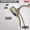 imageDelta Faucet 5Spray In2ition Dual Shower Head with HandHeld Spray H2Okinetic Chrome Shower Head with Hose Showerheads Magnetic Docking Lumicoat Chrome 58474PR25Polished Nickel