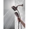 imageDelta Faucet 5Spray In2ition Dual Shower Head with HandHeld Spray H2Okinetic Chrome Shower Head with Hose Showerheads Magnetic Docking Lumicoat Chrome 58474PR25Venetian Bronze