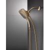 imageDelta Faucet 5Spray In2ition Dual Shower Head with HandHeld Spray H2Okinetic Chrome Shower Head with Hose Showerheads Magnetic Docking Lumicoat Chrome 58474PR25Champagne Bronze