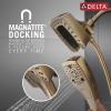 imageDelta Faucet 5Spray In2ition Dual Shower Head with HandHeld Spray H2Okinetic Chrome Shower Head with Hose Showerheads Magnetic Docking Lumicoat Chrome 58474PR25Champagne Bronze