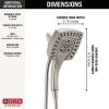 imageDelta Faucet 5Spray In2ition Dual Shower Head with HandHeld Spray H2Okinetic Chrome Shower Head with Hose Showerheads Magnetic Docking Lumicoat Chrome 58474PR25Stainless