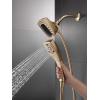 imageDelta Faucet 5Spray In2ition Dual Shower Head with HandHeld Spray H2Okinetic Chrome Shower Head with Hose Showerheads Magnetic Docking Lumicoat Chrome 58474PR25Champagne Bronze