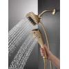imageDelta Faucet 5Spray In2ition Dual Shower Head with HandHeld Spray H2Okinetic Chrome Shower Head with Hose Showerheads Magnetic Docking Lumicoat Chrome 58474PR25Champagne Bronze