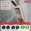 imageDelta Faucet 5Spray In2ition Dual Shower Head with HandHeld Spray H2Okinetic Chrome Shower Head with Hose Showerheads Magnetic Docking Lumicoat Chrome 58474PR25Polished Nickel