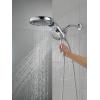imageDelta Faucet HydroRain 5Spray H2Okinetic Dual Shower Head with Handheld Spray Gold Shower Head with Hose Handheld Shower Heads 25 GPM Flow Rate Champagne Bronze 58680CZ25Chrome