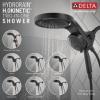 imageDelta Faucet HydroRain 5Spray H2Okinetic Dual Shower Head with Handheld Spray Gold Shower Head with Hose Handheld Shower Heads 25 GPM Flow Rate Champagne Bronze 58680CZ25Matte Black