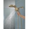 imageDelta Faucet HydroRain 5Spray H2Okinetic Dual Shower Head with Handheld Spray Gold Shower Head with Hose Handheld Shower Heads 25 GPM Flow Rate Champagne Bronze 58680CZ25Champagne Bronze