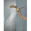 imageDelta Faucet HydroRain 5Spray H2Okinetic Dual Shower Head with Handheld Spray Gold Shower Head with Hose Handheld Shower Heads 25 GPM Flow Rate Champagne Bronze 58680CZ25Polished Nickel