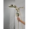 imageDelta Faucet HydroRain 5Spray H2Okinetic Dual Shower Head with Handheld Spray Gold Shower Head with Hose Handheld Shower Heads 25 GPM Flow Rate Champagne Bronze 58680CZ25Polished Nickel