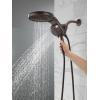 imageDelta Faucet HydroRain 5Spray H2Okinetic Dual Shower Head with Handheld Spray Gold Shower Head with Hose Handheld Shower Heads 25 GPM Flow Rate Champagne Bronze 58680CZ25Venetian Bronze