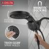 imageDelta Faucet HydroRain 5Spray H2Okinetic Dual Shower Head with Handheld Spray Gold Shower Head with Hose Handheld Shower Heads 25 GPM Flow Rate Champagne Bronze 58680CZ25Matte Black