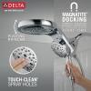 imageDelta Faucet HydroRain 5Spray H2Okinetic Dual Shower Head with Handheld Spray Gold Shower Head with Hose Handheld Shower Heads 25 GPM Flow Rate Champagne Bronze 58680CZ25Chrome
