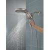 imageDelta Faucet HydroRain 5Spray H2Okinetic Dual Shower Head with Handheld Spray Gold Shower Head with Hose Handheld Shower Heads 25 GPM Flow Rate Champagne Bronze 58680CZ25Stainless