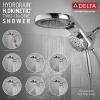 imageDelta Faucet HydroRain 5Spray H2Okinetic Dual Shower Head with Handheld Spray Gold Shower Head with Hose Handheld Shower Heads 25 GPM Flow Rate Champagne Bronze 58680CZ25Chrome