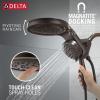 imageDelta Faucet HydroRain 5Spray H2Okinetic Dual Shower Head with Handheld Spray Gold Shower Head with Hose Handheld Shower Heads 25 GPM Flow Rate Champagne Bronze 58680CZ25Venetian Bronze