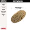 imageDelta Faucet SingleSpray Raincan Shower Head Black Shower Head Rainfall Shower Head Round Shower Head Metal Shower Head 175 GPM Flow Rate Water Saving Shower Head Matte Black 52158BLChampagne Bronze