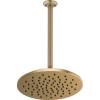 imageDelta Faucet SingleSpray Raincan Shower Head Black Shower Head Rainfall Shower Head Round Shower Head Metal Shower Head 175 GPM Flow Rate Water Saving Shower Head Matte Black 52158BLChampagne Bronze