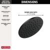 imageDelta Faucet SingleSpray Raincan Shower Head Black Shower Head Rainfall Shower Head Round Shower Head Metal Shower Head 175 GPM Flow Rate Water Saving Shower Head Matte Black 52158BLMatte Black