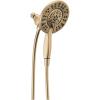 imageDelta Faucet 4Spray In2ition Dual Shower Head with Handheld Spray Gold Shower Head with Hose Showerheads ampamp Handheld Showers Handheld Shower Heads Champagne Bronze 58499CZ