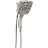 imageDelta Faucet 5Spray In2ition Dual Shower Head with HandHeld Spray H2Okinetic Chrome Shower Head with Hose Showerheads Magnetic Docking Lumicoat Chrome 58474PR25Stainless