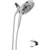 imageDelta Faucet 7Setting In2ition Dual Shower Head with Handheld Spray Brushed Nickel Shower Head with Hose Showerheads ampamp Handheld Showers Handheld Shower Heads Satin Nickel 75687DSNChrome
