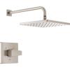 imageDelta Faucet Modern Raincan Square SingleFunction Shower Valve Trim Kit Black Shower Faucet Set Rainfall Shower Head Black Delta Shower Trim Kit Matte Black T14268BLPP Valve Not IncludedSpotShield Brushed Nickel