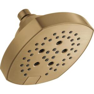 imageDELTA FAUCET 52663BL 5Setting H2Okinetic Shower Head Matte BlackLumicoat Champagne Bronze